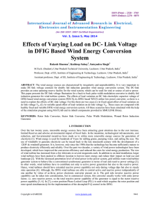Effects of Varying Load on DC- Link Voltage in DFIG