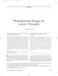 Photodynamic therapy for cancer: Principles