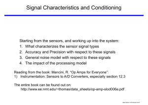 Signal Characteristics and Conditioning