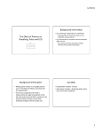 The Effect of Posture on Breathing, Pulse and ECG Background