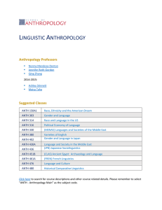 LINGUISTIC ANTHROPOLOGY