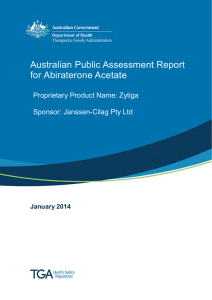 Australian public assessment Report for Abiraterone Acetate