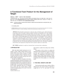 A Functional Food Product for the Management of Weight