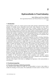Hydrocolloids in Food Industry