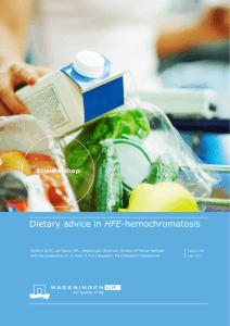 Dietary advice in HFE-hemochromatosis