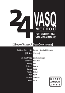 24 VASQ Method for Estimating Vitamin A Intake