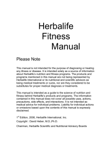 Herbalife Fitness Manual