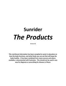 Sunrider The Products
