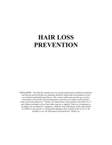 HAIR LOSS PREVENTION