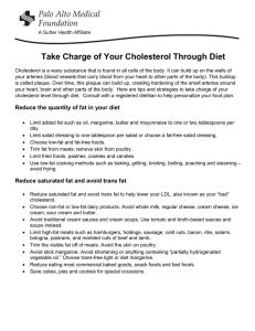 Take Charge of Your Cholesterol Through Diet