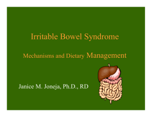 Part 1 Irritable Bowel Syndrome Mechanisms and Dietary