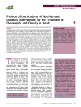 Position of the Academy of Nutrition and Dietetics: Interventions for