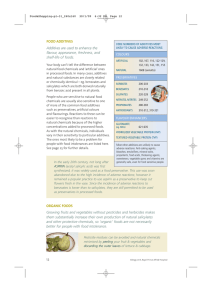 FOOD ADDITIVES Additives are used to enhance the flavour