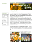 Nutrition and WIC Update