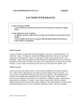 lactose intolerance - Vickerstaff Health Services