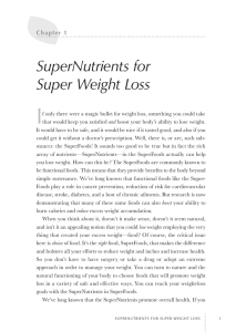 SuperNutrients for Super Weight Loss