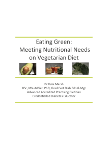 Vegetarian Diets - Australian Fitness Network