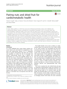 Pairing nuts and dried fruit for cardiometabolic