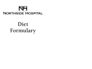 69176 Diet Order Formulary Card