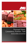 Processed Meats: Convenience, Nutrition, Taste