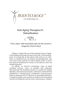 Anti-Aging Therapies #1: Detoxification