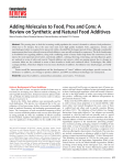 Adding Molecules to Food, Pros and Cons: A Review on Synthetic