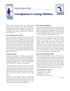 Constipation in Young Children - California Childcare Health Program