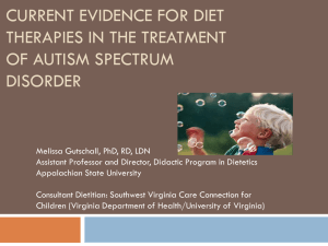 Diet and Autism - Virginia Head Start Association, Inc.