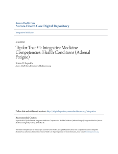 Integrative Medicine Competencies: Health Conditions