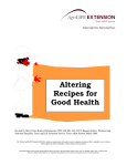 Altering Recipes for Good Health - K
