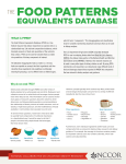 Food Patterns Equivalents Database Fact Sheet