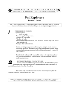 Fat Replacers Leader`s Guide