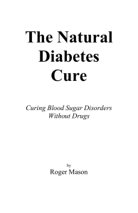 The Natural Diabetes Cure