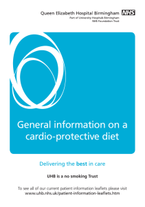 General information on a cardio-protective diet