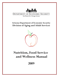 Nutrition, Food Service and Wellness Manual 2009