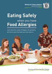 Eating Safely Food Allergies  when you have