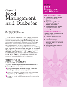 Food Management and Diabetes Chapter 12