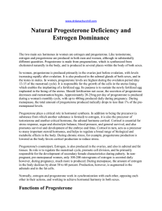 Natural Progesterone Deficiency and Estrogen Dominance