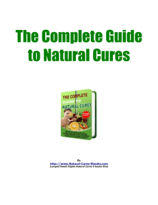 The Complete Guide to Natural Cures By -Cures-Ebooks.com