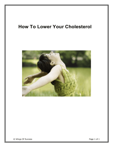 How To Lower Your Cholesterol © Wings Of Success