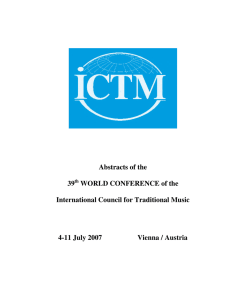 Downloading - International Council for Traditional Music