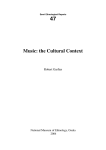 Music: the Cultural Context - UCI Social Sciences
