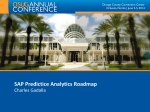SAP Predictice Analytics Roadmap