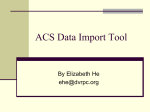 ACS Data Import Tool