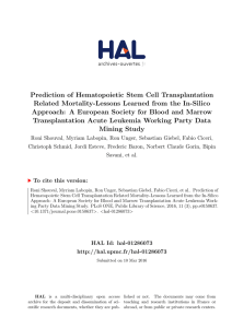 Prediction of Hematopoietic Stem Cell Transplantation Related
