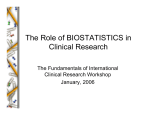 The Role of BIOSTATISTICS in Clinical Research