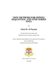 new methods for mining sequential and time series data
