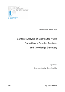 Content Analysis of Distributed Video Surveillance Data for Retrieval