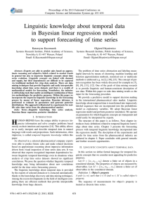 Linguistic knowledge about temporal data in Bayesian