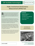 Public Involvement Performance Measurement (PIPM) Tool
